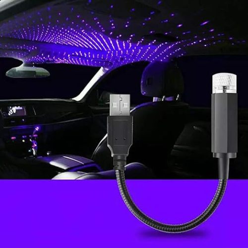 OneLED Mini USB Projektoros LED Fény, Csillagos Égbolt Hatás, Autóba, Otthonra, Gyerekszobába (Egy Színű)