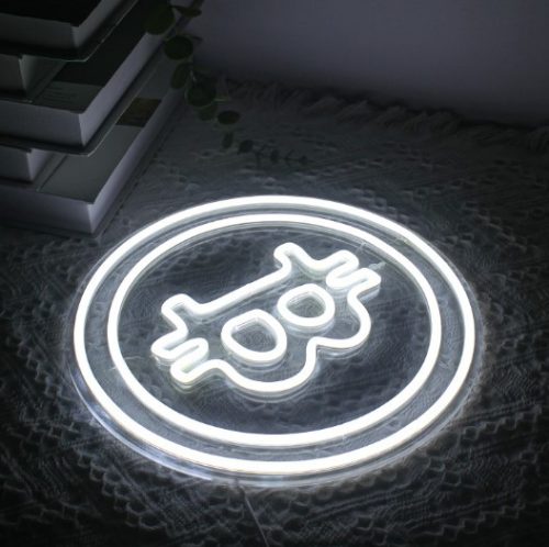Wanxing Egyedi Bitcoin LED Neon Világítás 32cmx32cm